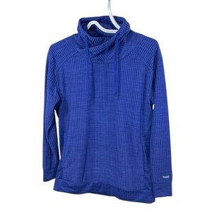 Columbia Creststone Ridge Pullover Blue Purple Cowl Neck Sweatshirt SMALL
